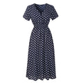 short sleeve dot dress