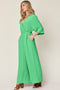 Double Take Full Size Surplice Wide Leg Jumpsuit with Pockets