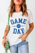 GAME DAY Round Neck Short Sleeve T-Shirt