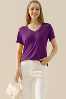 Ninexis Full Size V-Neck Short Sleeve T-Shirt