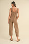 MABLE Sleeveless Knit Crop Jumpsuit with Pockets