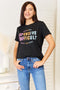 Love Slogan T-Shirt - Cuffed Short Sleeve Inspirational Graphic Tee | Cute Casual Top for Women