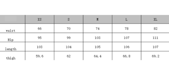 size chart for ripped jeans