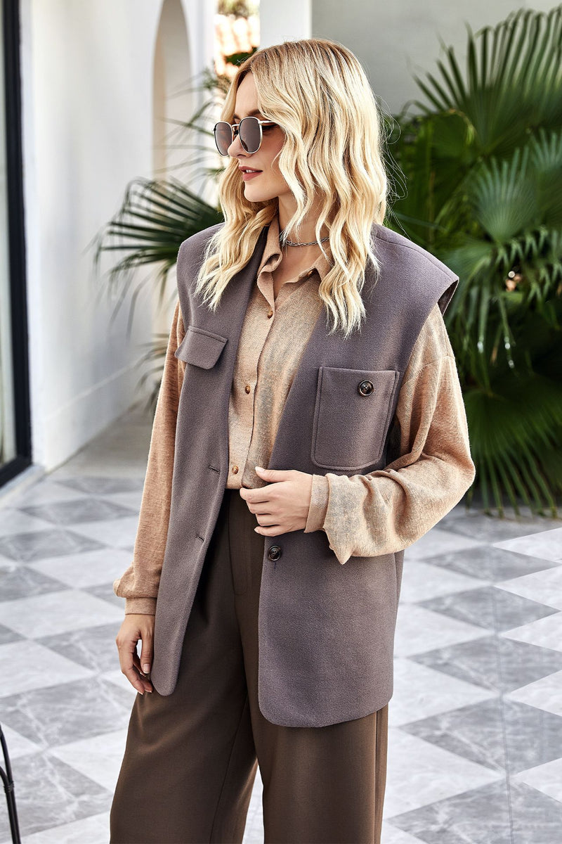 Korean Style Loose Button Cardigan Coat