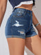 slimming denim shorts