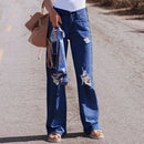 Denim Wide-Leg Pants 